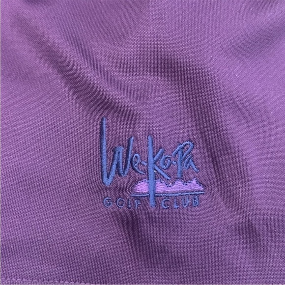 Greg Norman Purple Button Up Short Sleeve Shirt Wekopa Logo Size XXL - Picture 5 of 7